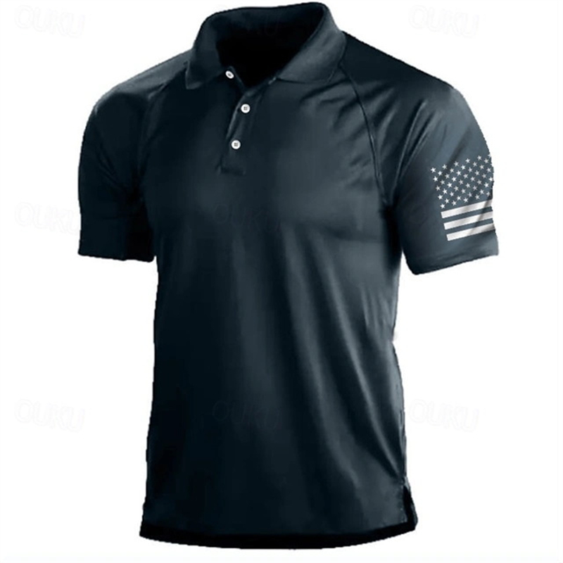 Kaus Polo Pola Bendera AS Gamb - Golf Equipment Wholesale ulasan dan harga
