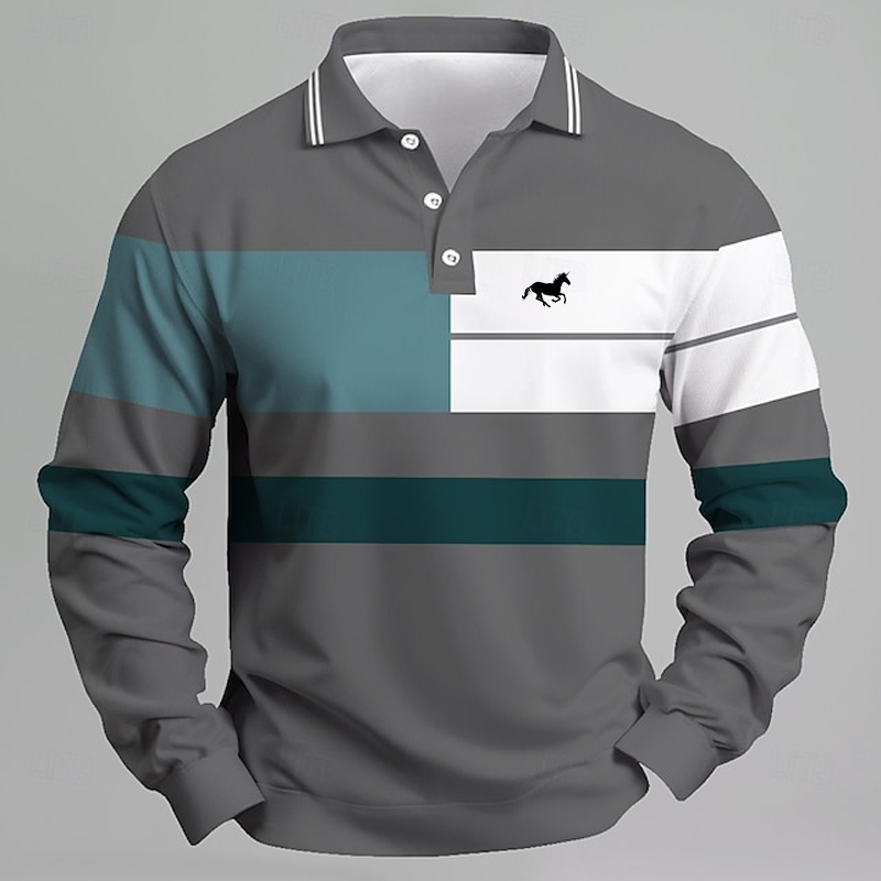 Kaos Polo Pria Bergaris dengan - Golf Equipment Wholesale ulasan dan harga